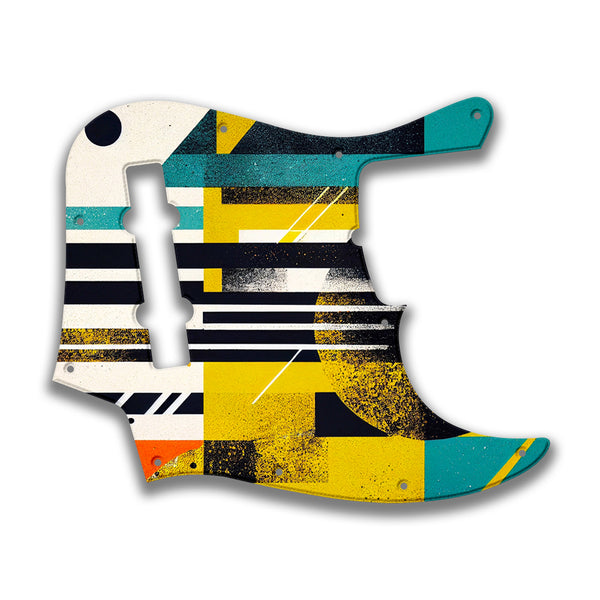 Fender Fender J Bass 5 String Deluxe Active V MIM Profile Custom Pickguard Scratchplate ABSTRACT Design