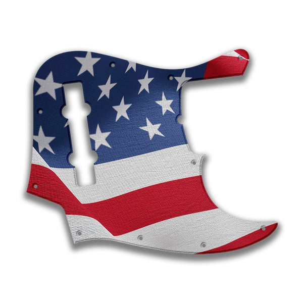 Fender Fender J Bass 5 String Deluxe Active V MIM Profile Custom Pickguard Scratchplate Flag Design