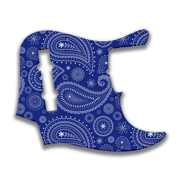 Fender Fender J Bass 5 String Deluxe Active V MIM Profile Custom Pickguard Scratchplate Paisley Design