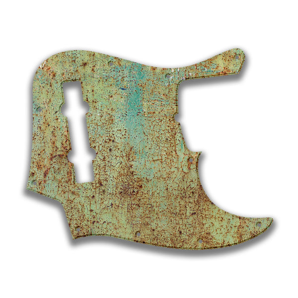 Fender Fender J Bass 5 String Deluxe Active V MIM Profile Custom Pickguard Scratchplate Rust Design