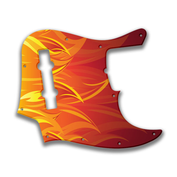 Fender Fender J Bass 5 String Standard Profile Custom Pickguard Scratchplate Fire Design