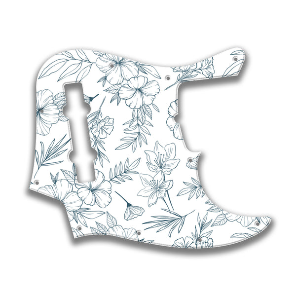 Fender Fender J Bass 5 String Standard Profile Custom Pickguard Scratchplate Floral Design