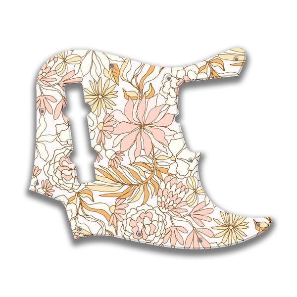 Fender Fender J Bass 5 String Standard Profile Custom Pickguard Scratchplate FLOWERS Design