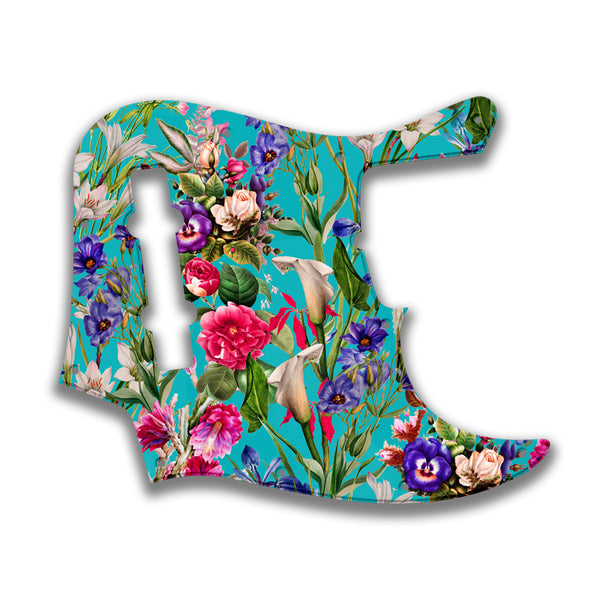 Fender Fender J Bass 5 String Standard Profile Custom Pickguard Scratchplate FLOWERS Design