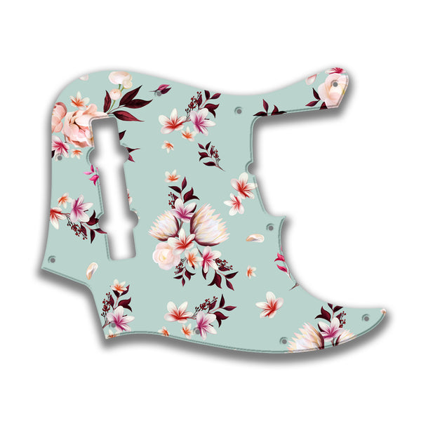 Fender Fender J Bass 5 String Standard Profile Custom Pickguard Scratchplate FLOWERS Design