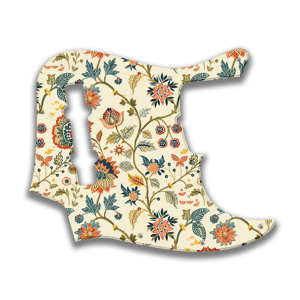 Fender Fender J Bass 5 String Standard Profile Custom Pickguard Scratchplate INDIAN_FLORAL Design