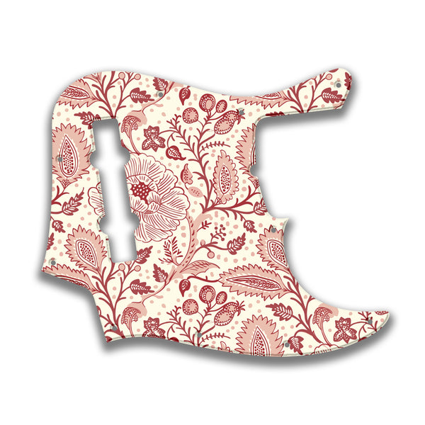 Fender Fender J Bass 5 String Standard Profile Custom Pickguard Scratchplate INDIAN_FLORAL Design