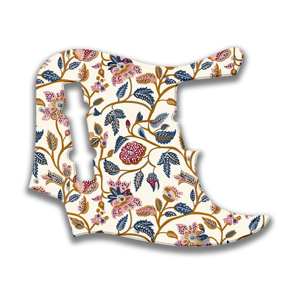 Fender Fender J Bass 5 String Standard Profile Custom Pickguard Scratchplate INDIAN_FLORAL Design