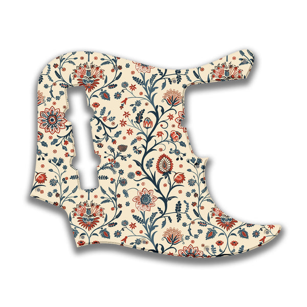 Fender Fender J Bass 5 String Standard Profile Custom Pickguard Scratchplate INDIAN_FLORAL Design