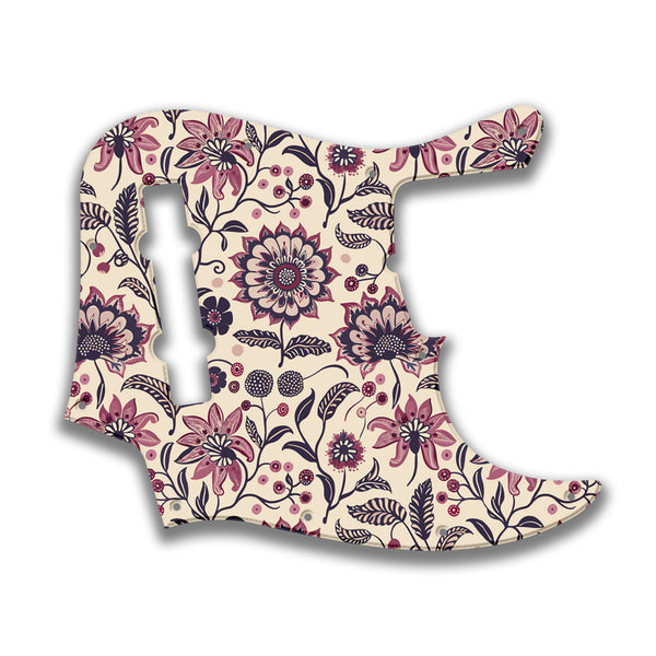 Fender Fender J Bass 5 String Standard Profile Custom Pickguard Scratchplate INDIAN_FLORAL Design