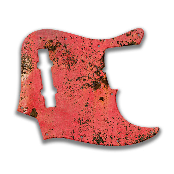 Fender Fender J Bass 5 String Standard Profile Custom Pickguard Scratchplate Rust Design