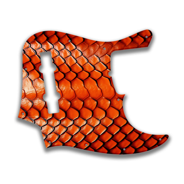 Fender Fender J Bass 5 String Standard Profile Custom Pickguard Scratchplate Snake Design