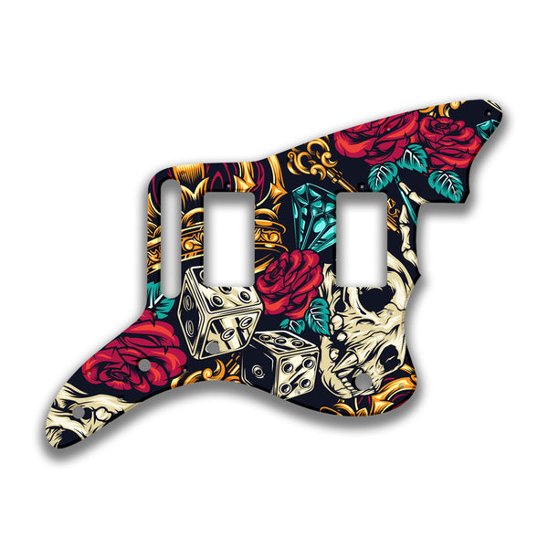 Fender Fender Jazzmaster HH Player Series Profile Custom Pickguard Scratchplate Skull Design