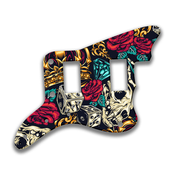 Fender Fender Jazzmaster HH Profile Custom Pickguard Scratchplate Skull Design