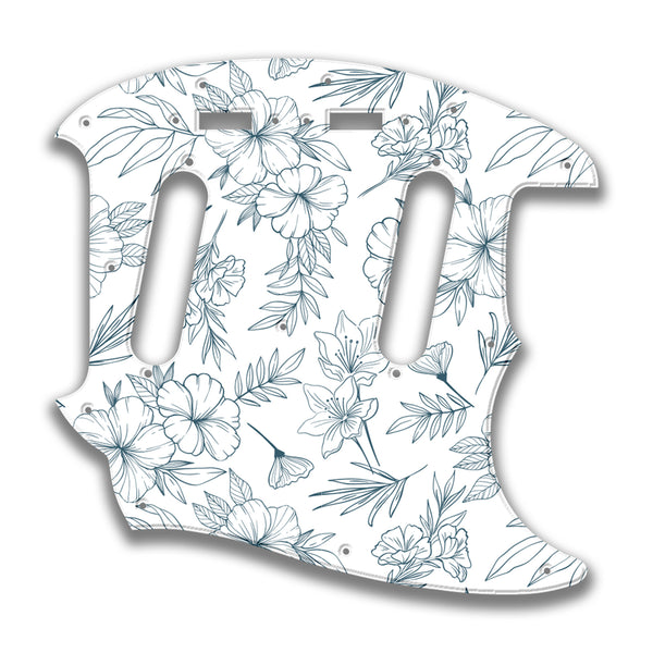 Fender Fender Mustang Profile B Custom Pickguard Scratchplate Floral Design