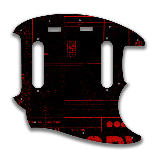 Fender Fender Mustang Profile D Custom Pickguard Scratchplate ABSTRACT Design