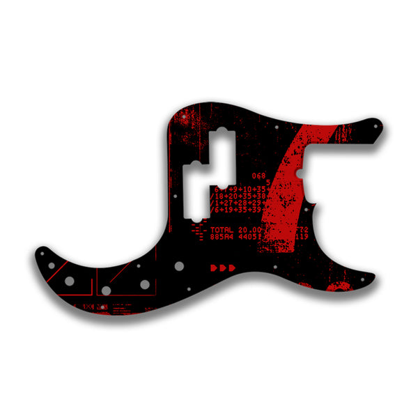 Fender Fender P Bass American Deluxe 21 Fret (2010+) Profile Custom Pickguard Scratchplate ABSTRACT Design