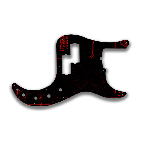 Fender Fender P Bass American Deluxe 21 Fret (2010+) Profile Custom Pickguard Scratchplate ABSTRACT Design