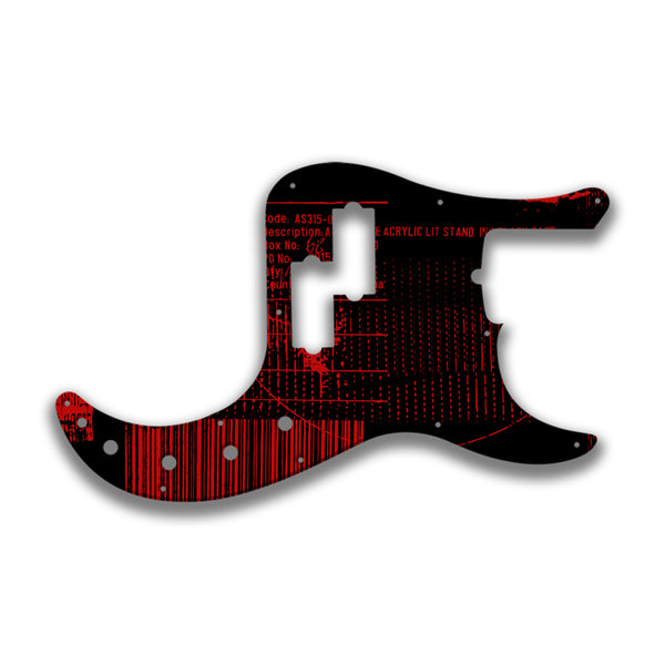 Fender Fender P Bass American Deluxe 21 Fret (2010+) Profile Custom Pickguard Scratchplate ABSTRACT Design