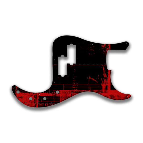 Fender Fender P Bass Deluxe Special Profile Custom Pickguard Scratchplate ABSTRACT Design