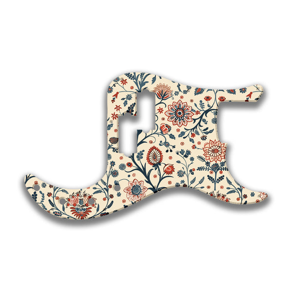 Fender Fender P Bass Deluxe Special Profile Custom Pickguard Scratchplate INDIAN_FLORAL Design