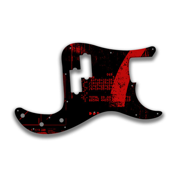 Fender Fender P Bass 4 String Standard Profile Custom Pickguard Scratchplate ABSTRACT Design