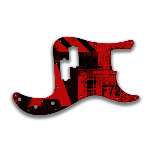 Fender Fender P Bass 4 String Standard Profile Custom Pickguard Scratchplate ABSTRACT Design