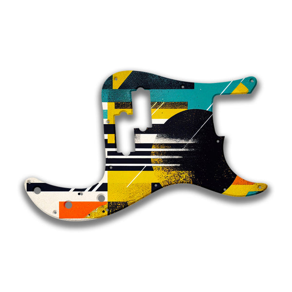 Fender Fender P Bass 4 String Standard Profile Custom Pickguard Scratchplate ABSTRACT Design