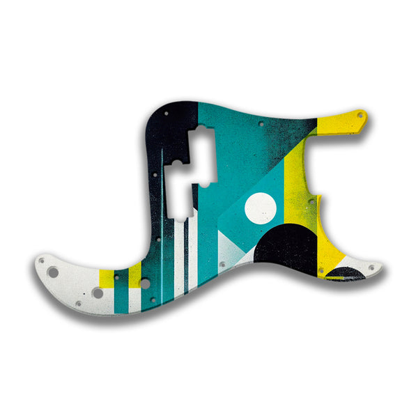 Fender Fender P Bass 4 String Standard Profile Custom Pickguard Scratchplate ABSTRACT Design