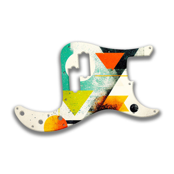 Fender Fender P Bass 4 String Standard Profile Custom Pickguard Scratchplate ABSTRACT Design