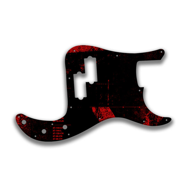 Fender Fender P Bass 4 String Standard Profile Custom Pickguard Scratchplate ABSTRACT Design