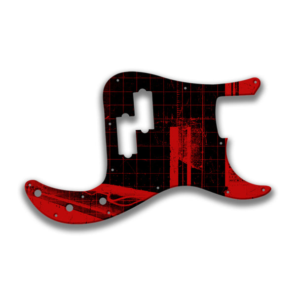 Fender Fender P Bass 4 String Standard Profile Custom Pickguard Scratchplate ABSTRACT Design