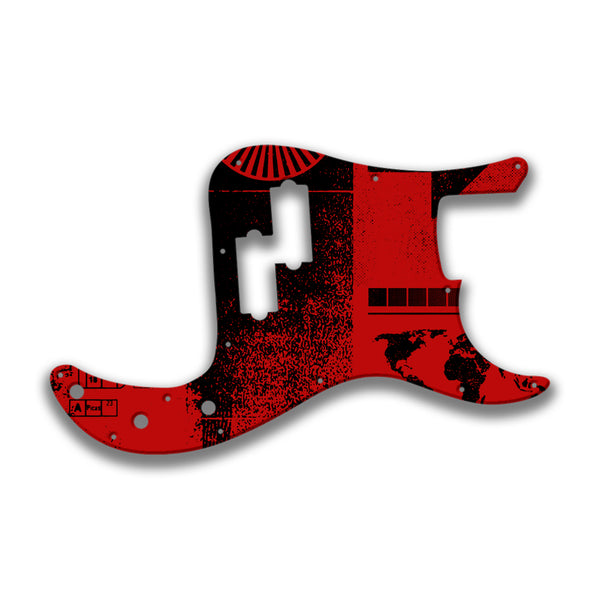 Fender Fender P Bass 4 String Standard Profile Custom Pickguard Scratchplate ABSTRACT Design