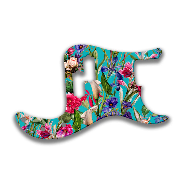 Fender Fender P Bass 4 String Standard Profile Custom Pickguard Scratchplate FLOWERS Design