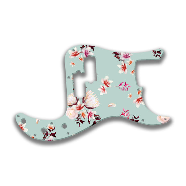 Fender Fender P Bass 4 String Standard Profile Custom Pickguard Scratchplate FLOWERS Design