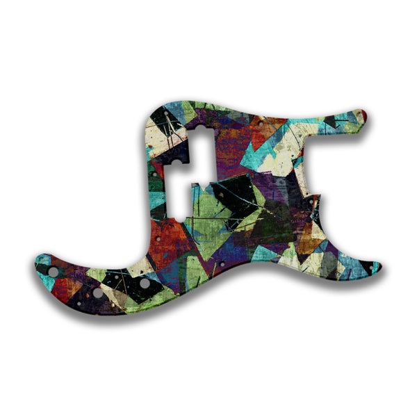 Fender Fender P Bass 4 String Standard Profile Custom Pickguard Scratchplate GEOMETRIC Design