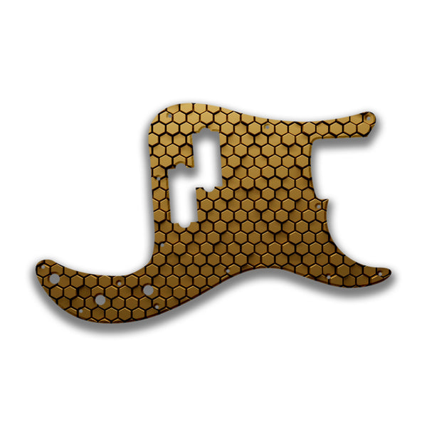 Fender Fender P Bass 4 String Standard Profile Custom Pickguard Scratchplate HONEYCOMB Design