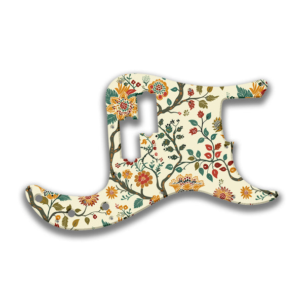 Fender Fender P Bass 4 String Standard Profile Custom Pickguard Scratchplate INDIAN_FLORAL Design