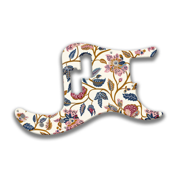 Fender Fender P Bass 4 String Standard Profile Custom Pickguard Scratchplate INDIAN_FLORAL Design