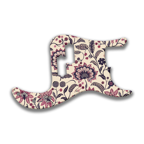 Fender Fender P Bass 4 String Standard Profile Custom Pickguard Scratchplate INDIAN_FLORAL Design