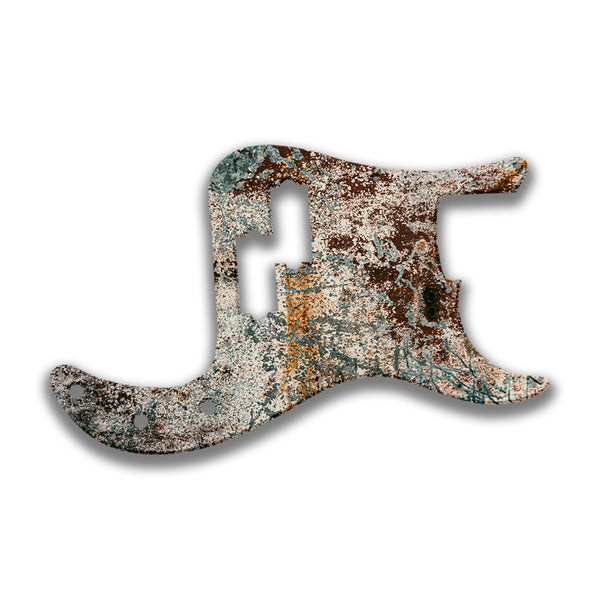 Fender Fender P Bass 4 String Standard Profile Custom Pickguard Scratchplate Rust Design