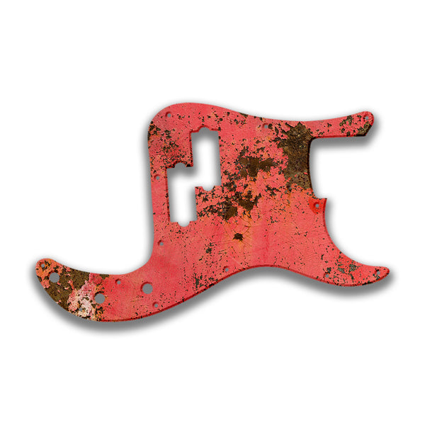 Fender Fender P Bass 4 String Standard Profile Custom Pickguard Scratchplate Rust Design