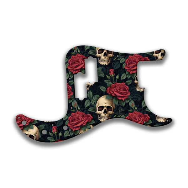 Fender Fender P Bass 4 String Standard Profile Custom Pickguard Scratchplate SKULL Design