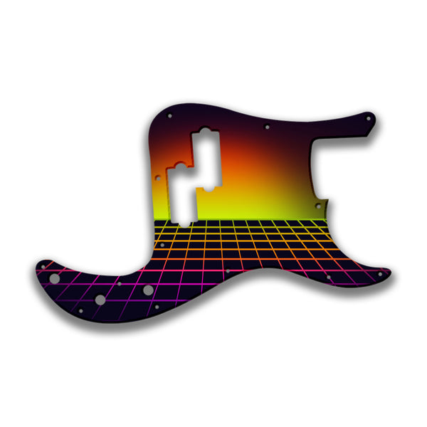 Fender Fender P Bass 4 String Standard Profile Custom Pickguard Scratchplate TRON Design