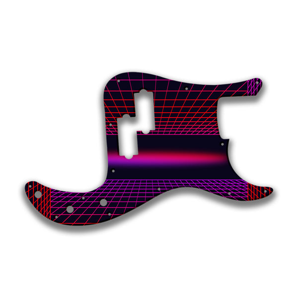 Fender Fender P Bass 4 String Standard Profile Custom Pickguard Scratchplate TRON Design