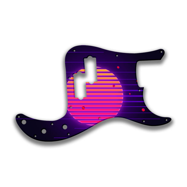 Fender Fender P Bass 4 String Standard Profile Custom Pickguard Scratchplate TRON Design