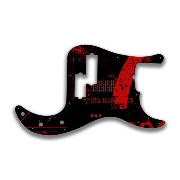 Fender Fender P Bass 5 String Standard Profile Custom Pickguard Scratchplate ABSTRACT Design