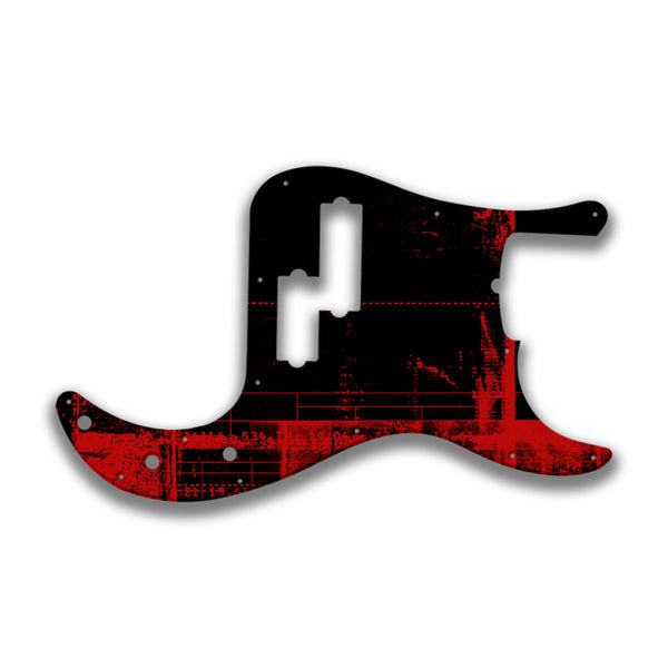 Fender Fender P Bass 5 String Standard Profile Custom Pickguard Scratchplate ABSTRACT Design