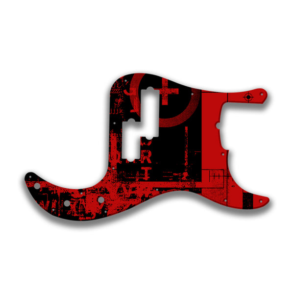 Fender Fender P Bass 5 String Standard Profile Custom Pickguard Scratchplate ABSTRACT Design