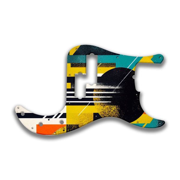 Fender Fender P Bass 5 String Standard Profile Custom Pickguard Scratchplate ABSTRACT Design